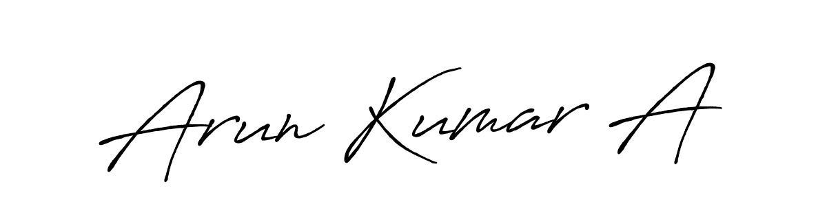 Use a signature maker to create a handwritten signature online. With this signature software, you can design (Antro_Vectra_Bolder) your own signature for name Arun Kumar A. Arun Kumar A signature style 7 images and pictures png