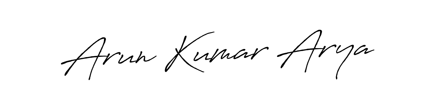 Use a signature maker to create a handwritten signature online. With this signature software, you can design (Antro_Vectra_Bolder) your own signature for name Arun Kumar Arya. Arun Kumar Arya signature style 7 images and pictures png