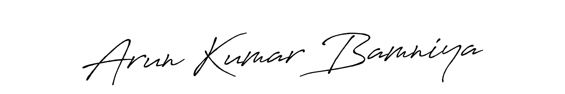 Design your own signature with our free online signature maker. With this signature software, you can create a handwritten (Antro_Vectra_Bolder) signature for name Arun Kumar Bamniya. Arun Kumar Bamniya signature style 7 images and pictures png