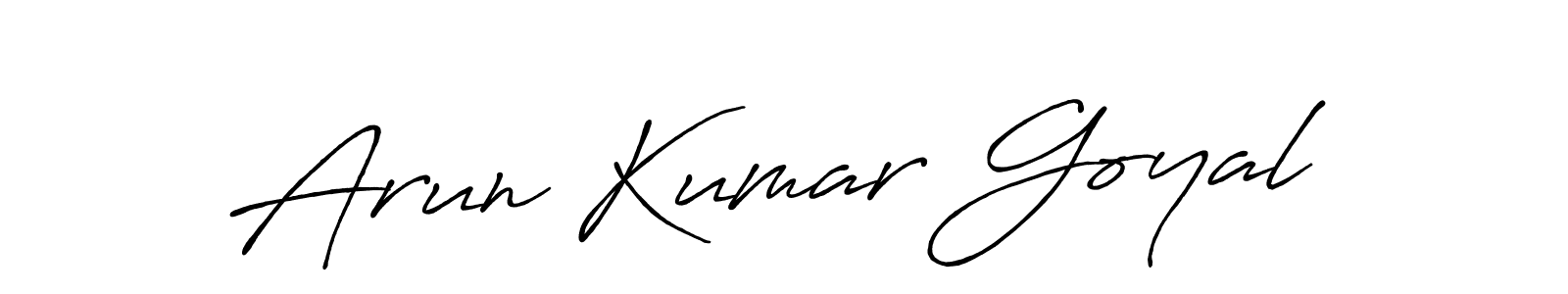 How to make Arun Kumar Goyal name signature. Use Antro_Vectra_Bolder style for creating short signs online. This is the latest handwritten sign. Arun Kumar Goyal signature style 7 images and pictures png