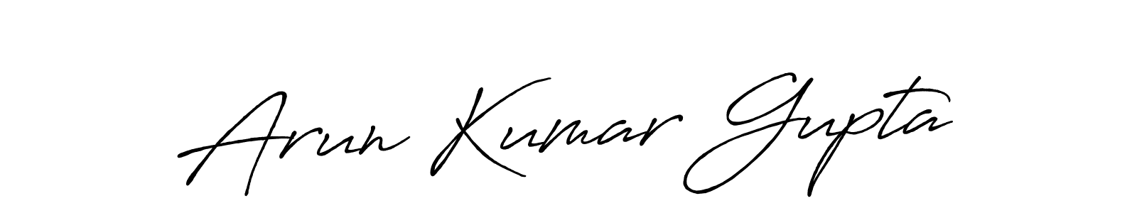 Make a beautiful signature design for name Arun Kumar Gupta. With this signature (Antro_Vectra_Bolder) style, you can create a handwritten signature for free. Arun Kumar Gupta signature style 7 images and pictures png