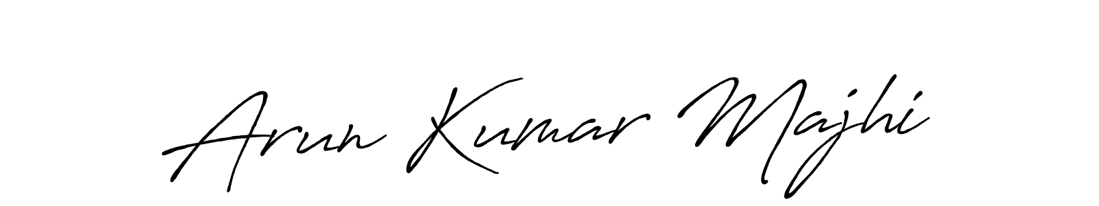 You should practise on your own different ways (Antro_Vectra_Bolder) to write your name (Arun Kumar Majhi) in signature. don't let someone else do it for you. Arun Kumar Majhi signature style 7 images and pictures png