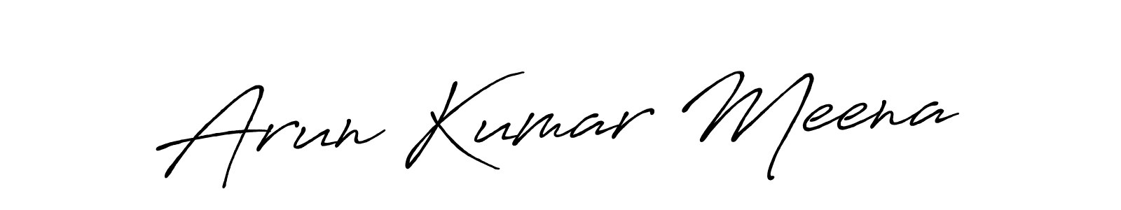 Create a beautiful signature design for name Arun Kumar Meena. With this signature (Antro_Vectra_Bolder) fonts, you can make a handwritten signature for free. Arun Kumar Meena signature style 7 images and pictures png