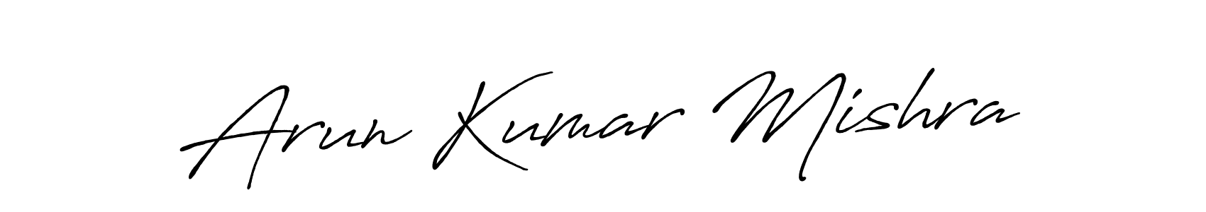 Make a beautiful signature design for name Arun Kumar Mishra. With this signature (Antro_Vectra_Bolder) style, you can create a handwritten signature for free. Arun Kumar Mishra signature style 7 images and pictures png