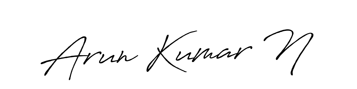 How to make Arun Kumar N signature? Antro_Vectra_Bolder is a professional autograph style. Create handwritten signature for Arun Kumar N name. Arun Kumar N signature style 7 images and pictures png