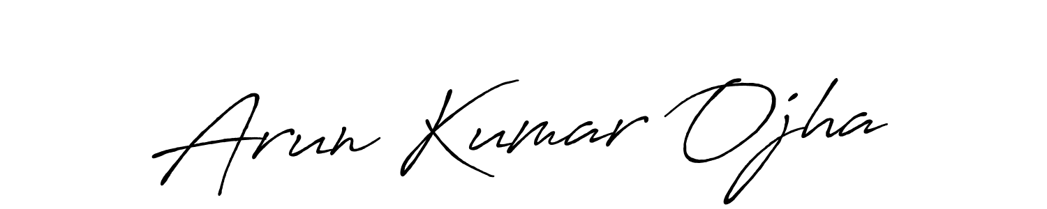 Create a beautiful signature design for name Arun Kumar Ojha. With this signature (Antro_Vectra_Bolder) fonts, you can make a handwritten signature for free. Arun Kumar Ojha signature style 7 images and pictures png