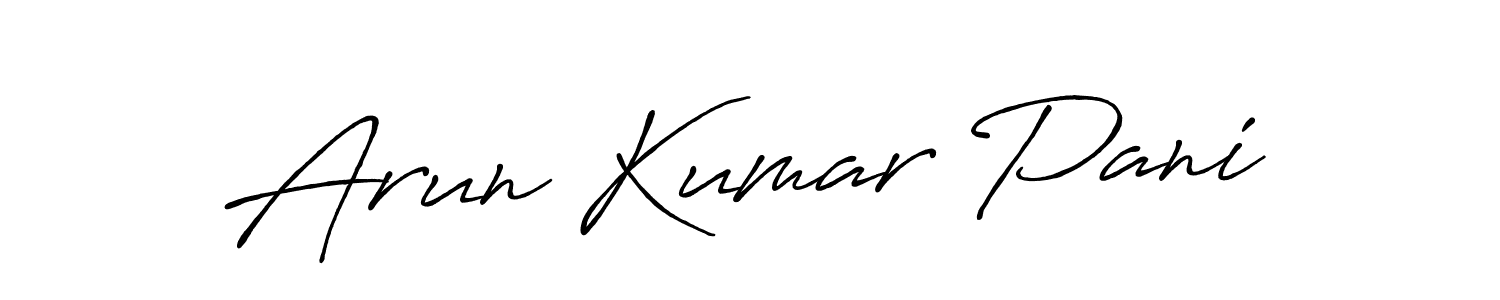 It looks lik you need a new signature style for name Arun Kumar Pani. Design unique handwritten (Antro_Vectra_Bolder) signature with our free signature maker in just a few clicks. Arun Kumar Pani signature style 7 images and pictures png