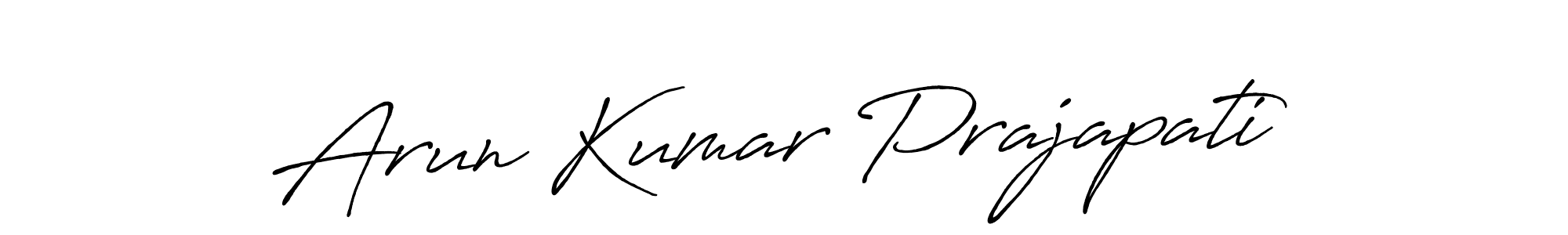 Make a beautiful signature design for name Arun Kumar Prajapati. With this signature (Antro_Vectra_Bolder) style, you can create a handwritten signature for free. Arun Kumar Prajapati signature style 7 images and pictures png