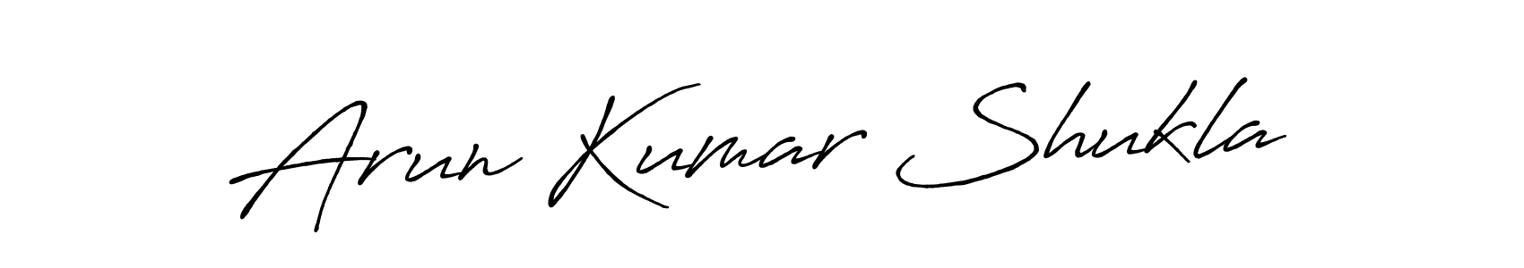 How to make Arun Kumar Shukla name signature. Use Antro_Vectra_Bolder style for creating short signs online. This is the latest handwritten sign. Arun Kumar Shukla signature style 7 images and pictures png