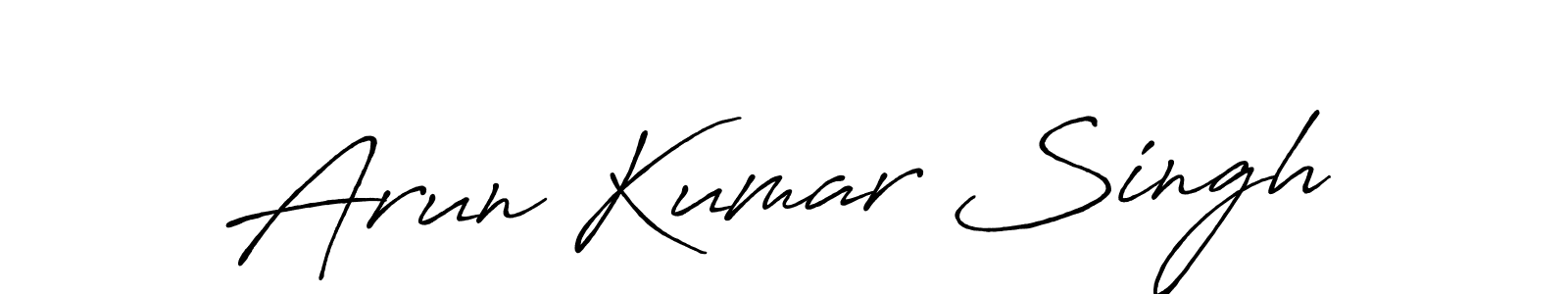 Also we have Arun Kumar Singh name is the best signature style. Create professional handwritten signature collection using Antro_Vectra_Bolder autograph style. Arun Kumar Singh signature style 7 images and pictures png