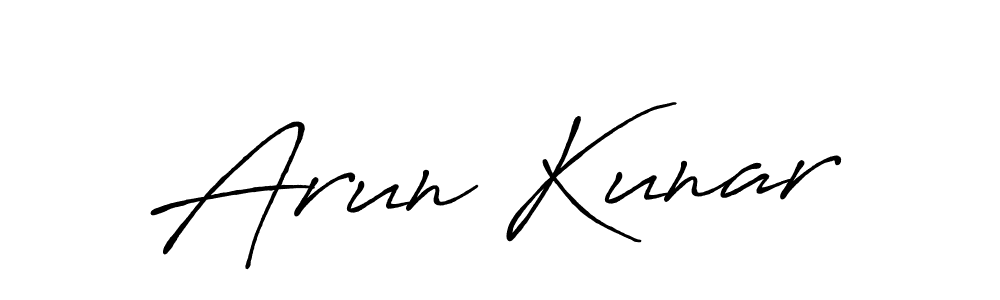 Arun Kunar stylish signature style. Best Handwritten Sign (Antro_Vectra_Bolder) for my name. Handwritten Signature Collection Ideas for my name Arun Kunar. Arun Kunar signature style 7 images and pictures png