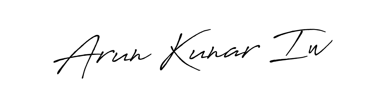 Create a beautiful signature design for name Arun Kunar Iw. With this signature (Antro_Vectra_Bolder) fonts, you can make a handwritten signature for free. Arun Kunar Iw signature style 7 images and pictures png