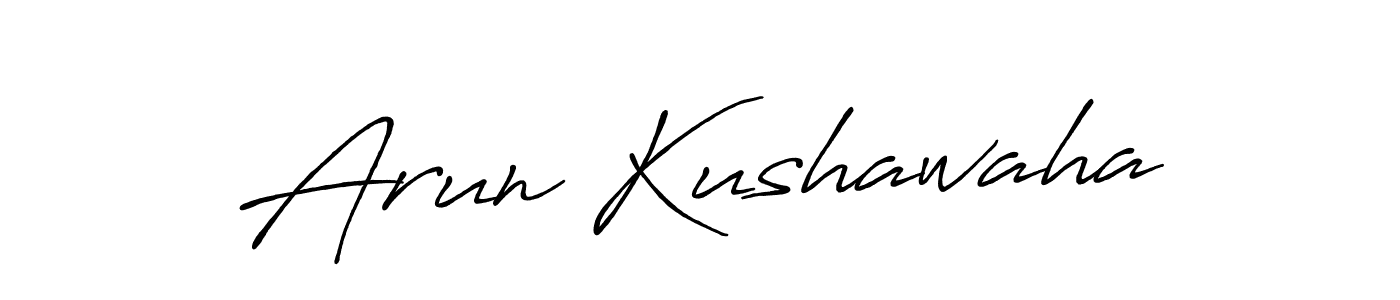 Create a beautiful signature design for name Arun Kushawaha. With this signature (Antro_Vectra_Bolder) fonts, you can make a handwritten signature for free. Arun Kushawaha signature style 7 images and pictures png