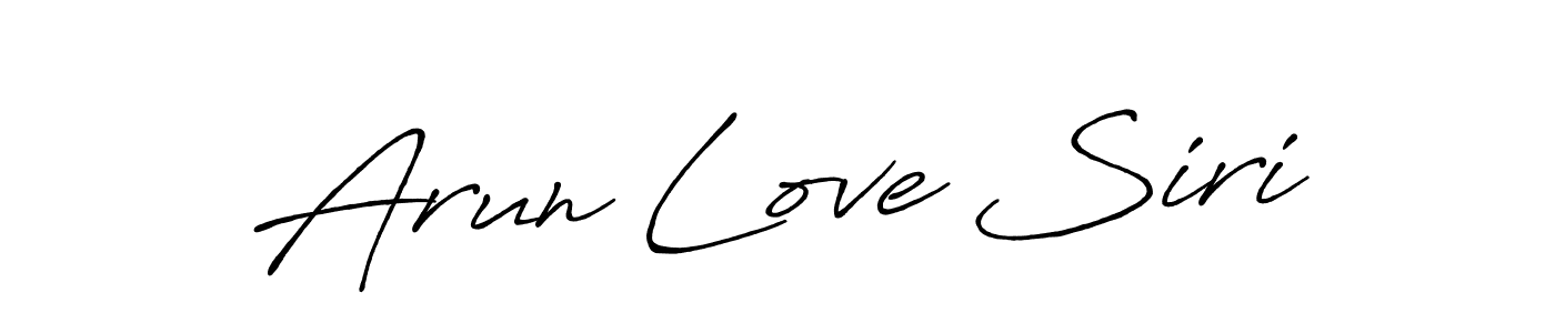 The best way (Antro_Vectra_Bolder) to make a short signature is to pick only two or three words in your name. The name Arun Love Siri include a total of six letters. For converting this name. Arun Love Siri signature style 7 images and pictures png