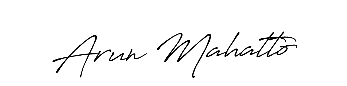 Make a beautiful signature design for name Arun Mahatto. Use this online signature maker to create a handwritten signature for free. Arun Mahatto signature style 7 images and pictures png