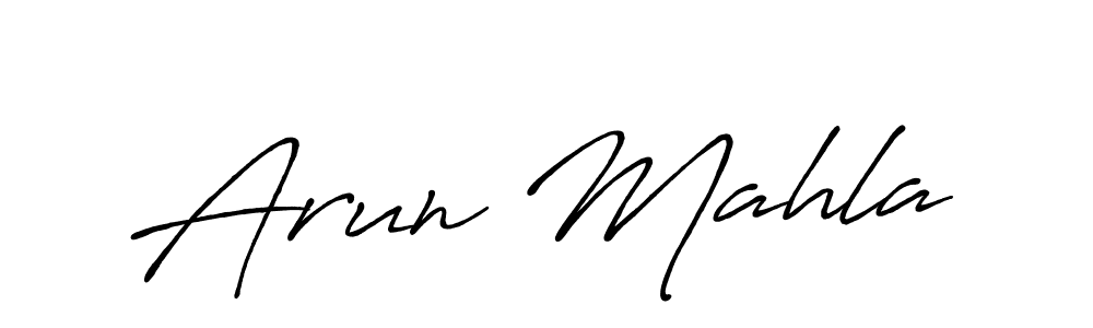 Arun Mahla stylish signature style. Best Handwritten Sign (Antro_Vectra_Bolder) for my name. Handwritten Signature Collection Ideas for my name Arun Mahla. Arun Mahla signature style 7 images and pictures png