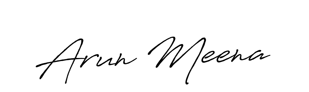 You should practise on your own different ways (Antro_Vectra_Bolder) to write your name (Arun Meena) in signature. don't let someone else do it for you. Arun Meena signature style 7 images and pictures png