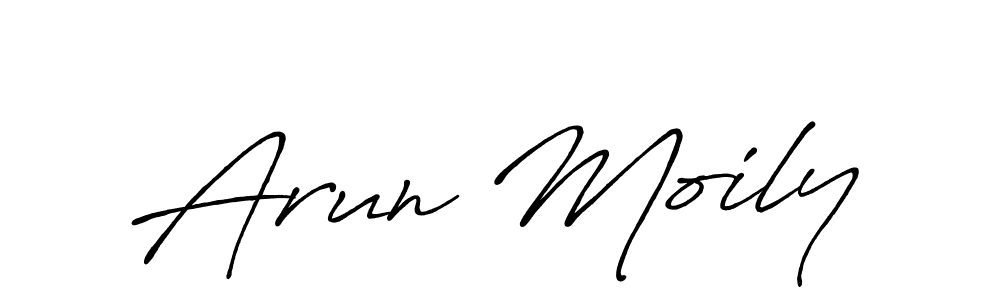 Antro_Vectra_Bolder is a professional signature style that is perfect for those who want to add a touch of class to their signature. It is also a great choice for those who want to make their signature more unique. Get Arun Moily name to fancy signature for free. Arun Moily signature style 7 images and pictures png