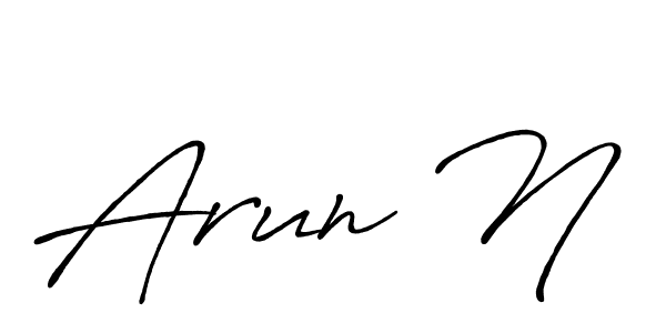 Also You can easily find your signature by using the search form. We will create Arun N name handwritten signature images for you free of cost using Antro_Vectra_Bolder sign style. Arun N signature style 7 images and pictures png