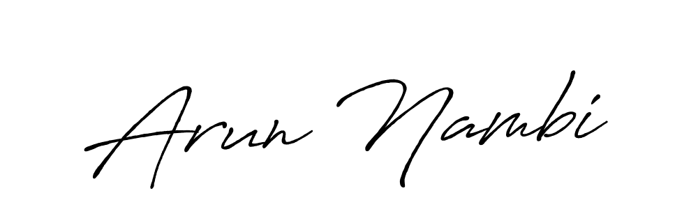 Similarly Antro_Vectra_Bolder is the best handwritten signature design. Signature creator online .You can use it as an online autograph creator for name Arun Nambi. Arun Nambi signature style 7 images and pictures png