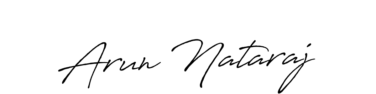 Create a beautiful signature design for name Arun Nataraj. With this signature (Antro_Vectra_Bolder) fonts, you can make a handwritten signature for free. Arun Nataraj signature style 7 images and pictures png