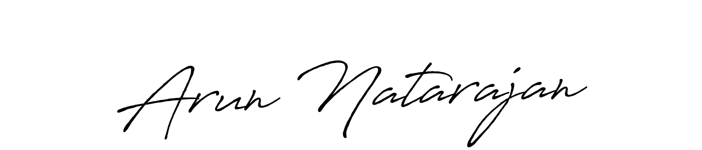 Also we have Arun Natarajan name is the best signature style. Create professional handwritten signature collection using Antro_Vectra_Bolder autograph style. Arun Natarajan signature style 7 images and pictures png