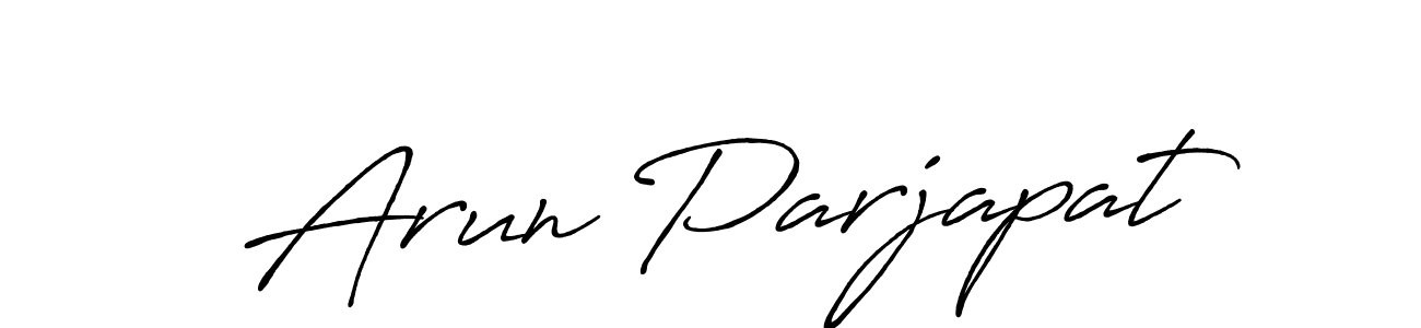 Also You can easily find your signature by using the search form. We will create Arun Parjapat name handwritten signature images for you free of cost using Antro_Vectra_Bolder sign style. Arun Parjapat signature style 7 images and pictures png