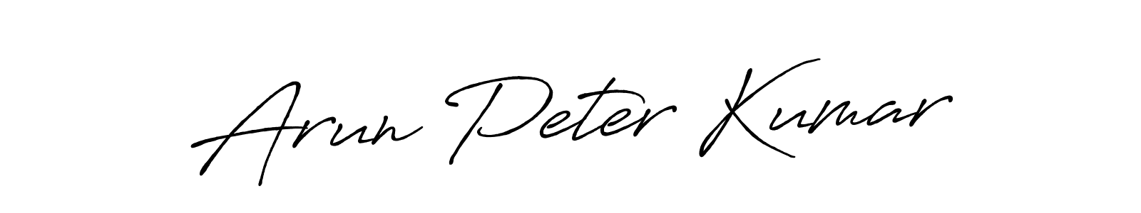 Create a beautiful signature design for name Arun Peter Kumar. With this signature (Antro_Vectra_Bolder) fonts, you can make a handwritten signature for free. Arun Peter Kumar signature style 7 images and pictures png