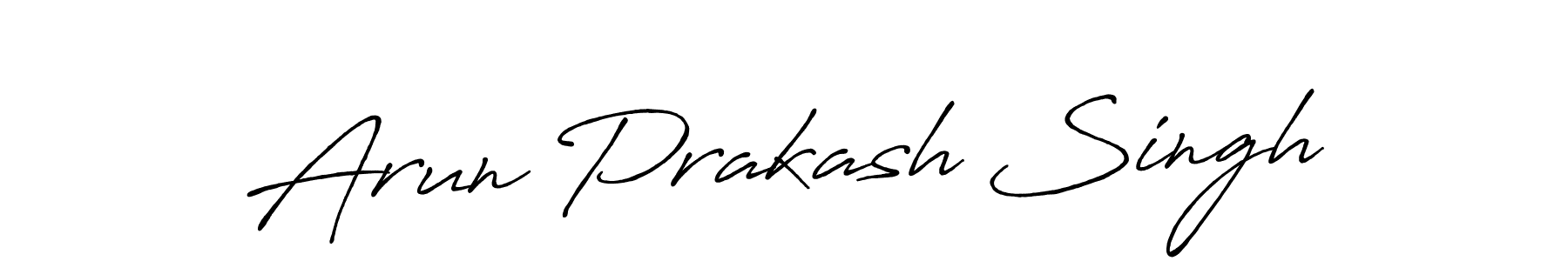 Make a beautiful signature design for name Arun Prakash Singh. With this signature (Antro_Vectra_Bolder) style, you can create a handwritten signature for free. Arun Prakash Singh signature style 7 images and pictures png