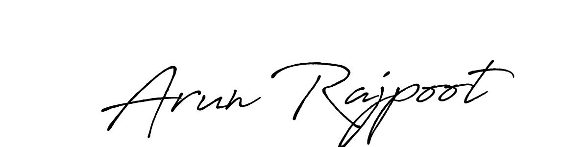 Create a beautiful signature design for name Arun Rajpoot. With this signature (Antro_Vectra_Bolder) fonts, you can make a handwritten signature for free. Arun Rajpoot signature style 7 images and pictures png