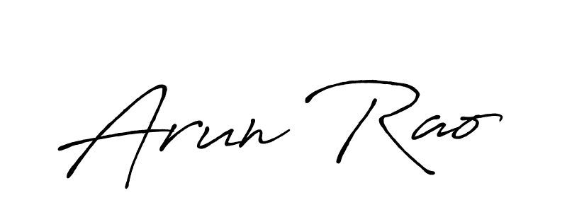 Use a signature maker to create a handwritten signature online. With this signature software, you can design (Antro_Vectra_Bolder) your own signature for name Arun Rao. Arun Rao signature style 7 images and pictures png