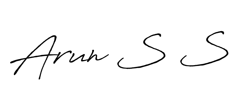 Also You can easily find your signature by using the search form. We will create Arun S S name handwritten signature images for you free of cost using Antro_Vectra_Bolder sign style. Arun S S signature style 7 images and pictures png