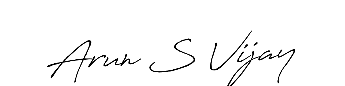 It looks lik you need a new signature style for name Arun S Vijay. Design unique handwritten (Antro_Vectra_Bolder) signature with our free signature maker in just a few clicks. Arun S Vijay signature style 7 images and pictures png