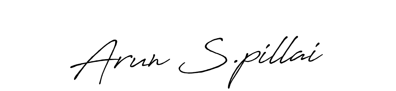 Use a signature maker to create a handwritten signature online. With this signature software, you can design (Antro_Vectra_Bolder) your own signature for name Arun S.pillai. Arun S.pillai signature style 7 images and pictures png