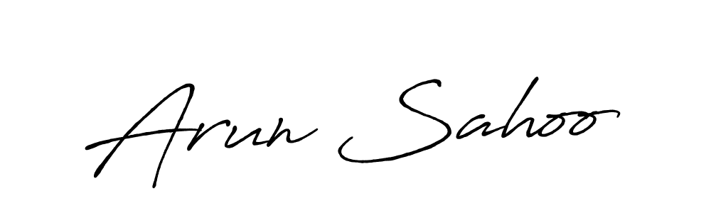 How to make Arun Sahoo name signature. Use Antro_Vectra_Bolder style for creating short signs online. This is the latest handwritten sign. Arun Sahoo signature style 7 images and pictures png