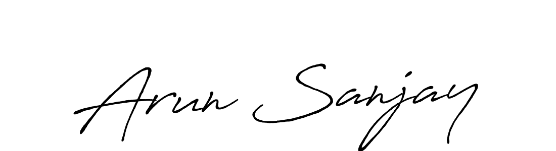 How to make Arun Sanjay signature? Antro_Vectra_Bolder is a professional autograph style. Create handwritten signature for Arun Sanjay name. Arun Sanjay signature style 7 images and pictures png