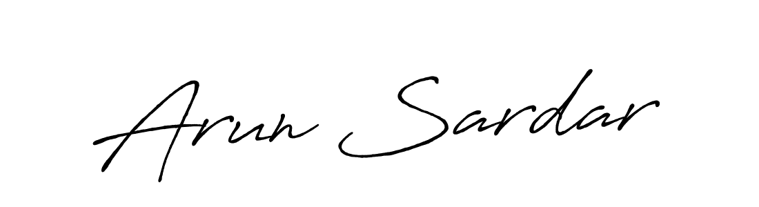 Make a beautiful signature design for name Arun Sardar. With this signature (Antro_Vectra_Bolder) style, you can create a handwritten signature for free. Arun Sardar signature style 7 images and pictures png