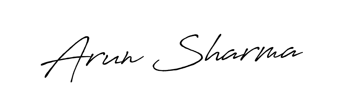 Make a beautiful signature design for name Arun Sharma. With this signature (Antro_Vectra_Bolder) style, you can create a handwritten signature for free. Arun Sharma signature style 7 images and pictures png