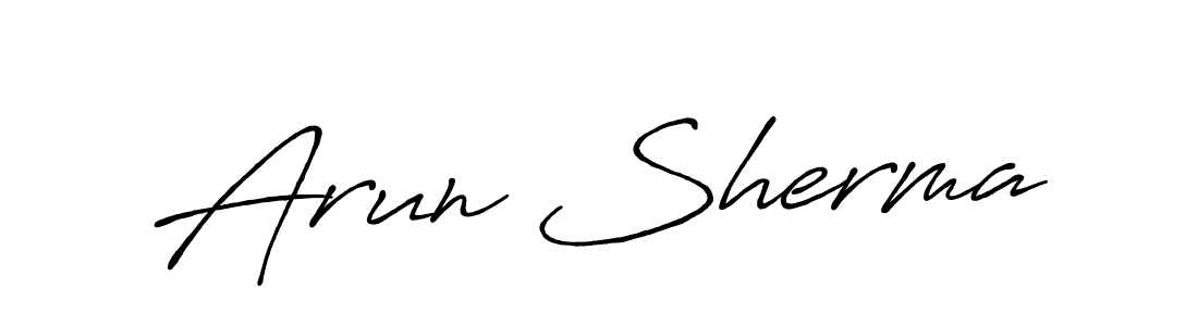 Arun Sherma stylish signature style. Best Handwritten Sign (Antro_Vectra_Bolder) for my name. Handwritten Signature Collection Ideas for my name Arun Sherma. Arun Sherma signature style 7 images and pictures png