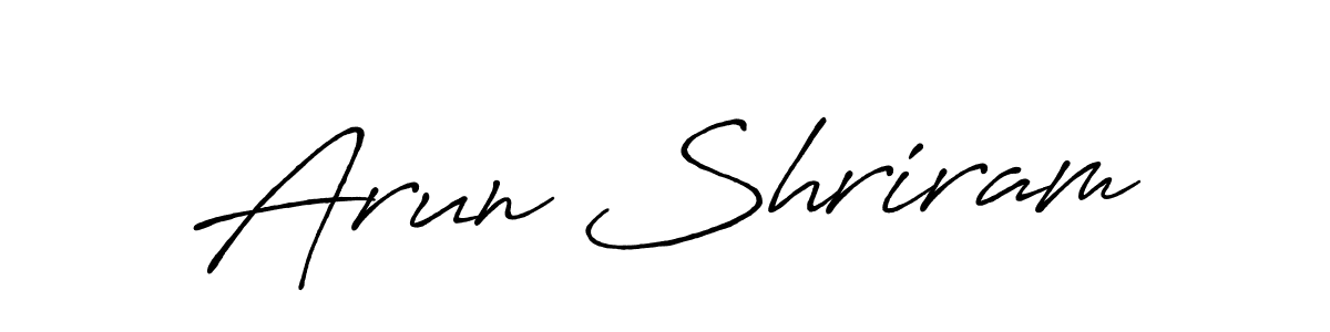 Arun Shriram stylish signature style. Best Handwritten Sign (Antro_Vectra_Bolder) for my name. Handwritten Signature Collection Ideas for my name Arun Shriram. Arun Shriram signature style 7 images and pictures png