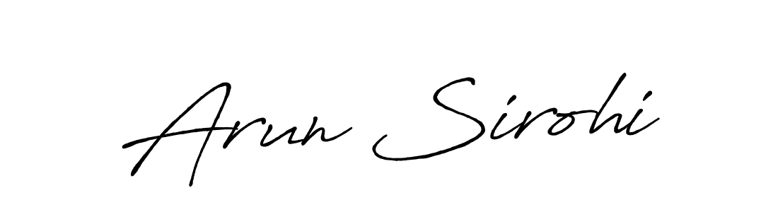 if you are searching for the best signature style for your name Arun Sirohi. so please give up your signature search. here we have designed multiple signature styles  using Antro_Vectra_Bolder. Arun Sirohi signature style 7 images and pictures png