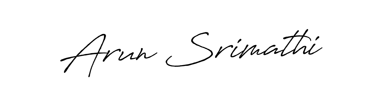 Also You can easily find your signature by using the search form. We will create Arun Srimathi name handwritten signature images for you free of cost using Antro_Vectra_Bolder sign style. Arun Srimathi signature style 7 images and pictures png