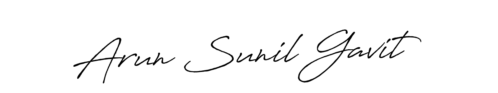 You should practise on your own different ways (Antro_Vectra_Bolder) to write your name (Arun Sunil Gavit) in signature. don't let someone else do it for you. Arun Sunil Gavit signature style 7 images and pictures png