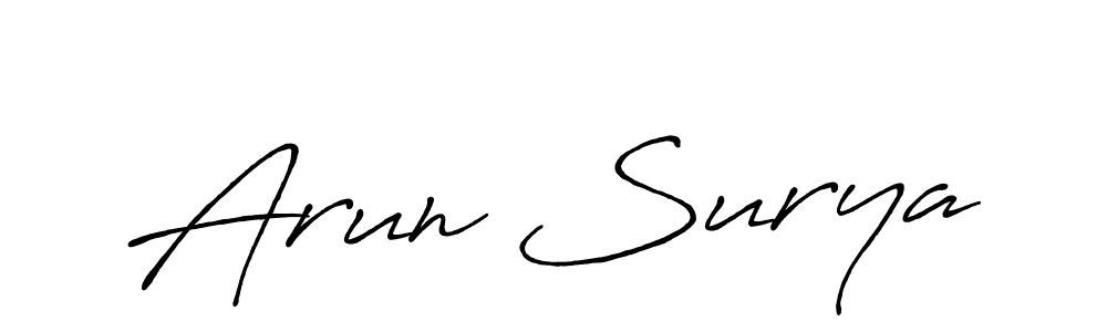 How to make Arun Surya signature? Antro_Vectra_Bolder is a professional autograph style. Create handwritten signature for Arun Surya name. Arun Surya signature style 7 images and pictures png