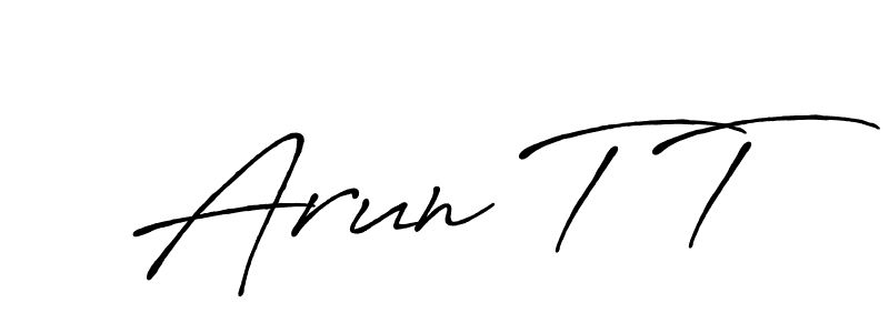 Make a beautiful signature design for name Arun T T. With this signature (Antro_Vectra_Bolder) style, you can create a handwritten signature for free. Arun T T signature style 7 images and pictures png