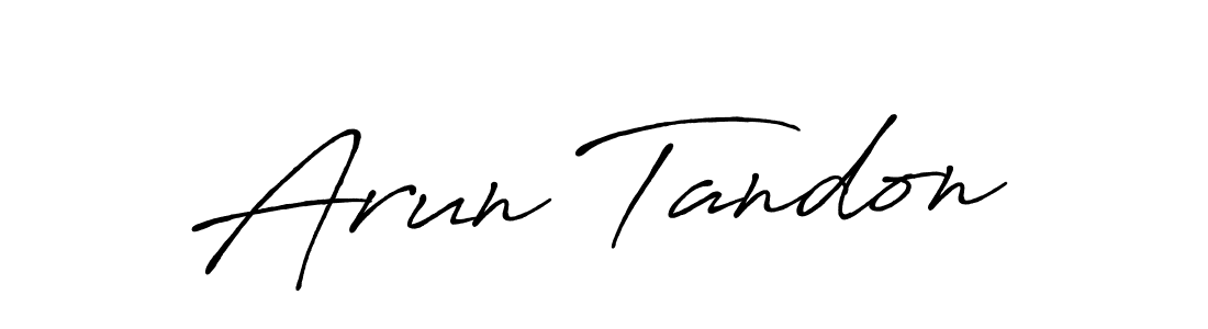 Design your own signature with our free online signature maker. With this signature software, you can create a handwritten (Antro_Vectra_Bolder) signature for name Arun Tandon. Arun Tandon signature style 7 images and pictures png