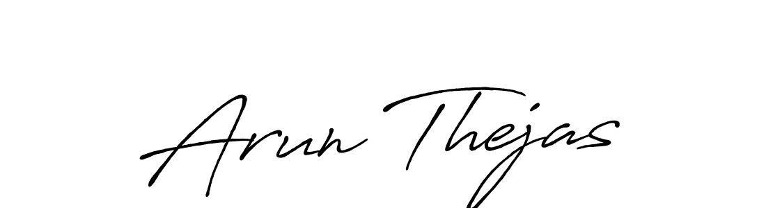 Similarly Antro_Vectra_Bolder is the best handwritten signature design. Signature creator online .You can use it as an online autograph creator for name Arun Thejas. Arun Thejas signature style 7 images and pictures png