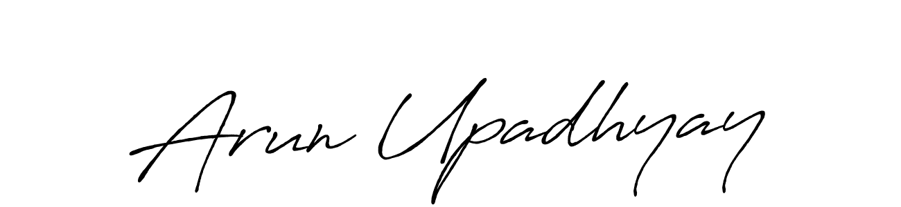 How to make Arun Upadhyay name signature. Use Antro_Vectra_Bolder style for creating short signs online. This is the latest handwritten sign. Arun Upadhyay signature style 7 images and pictures png