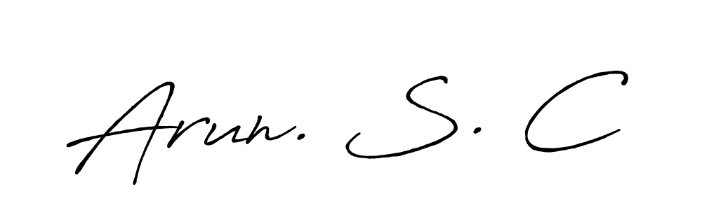 Similarly Antro_Vectra_Bolder is the best handwritten signature design. Signature creator online .You can use it as an online autograph creator for name Arun. S. C. Arun. S. C signature style 7 images and pictures png