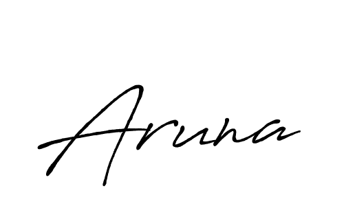 Make a beautiful signature design for name Aruna. With this signature (Antro_Vectra_Bolder) style, you can create a handwritten signature for free. Aruna signature style 7 images and pictures png